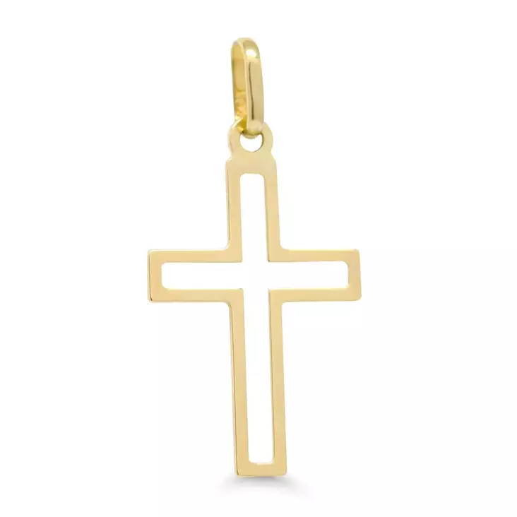 Kultainen ristiriipus avonainen keskus - Kultakorut - LU-0042 - 1