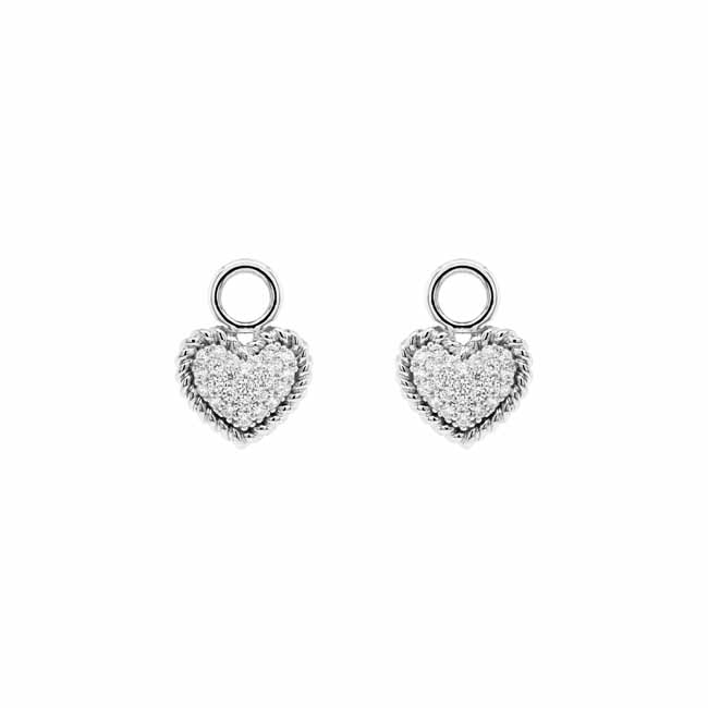 Marmara Sterling roikkuvat hopeakorvakoruhelat sydän - Hopeakorut - KR772 - 1