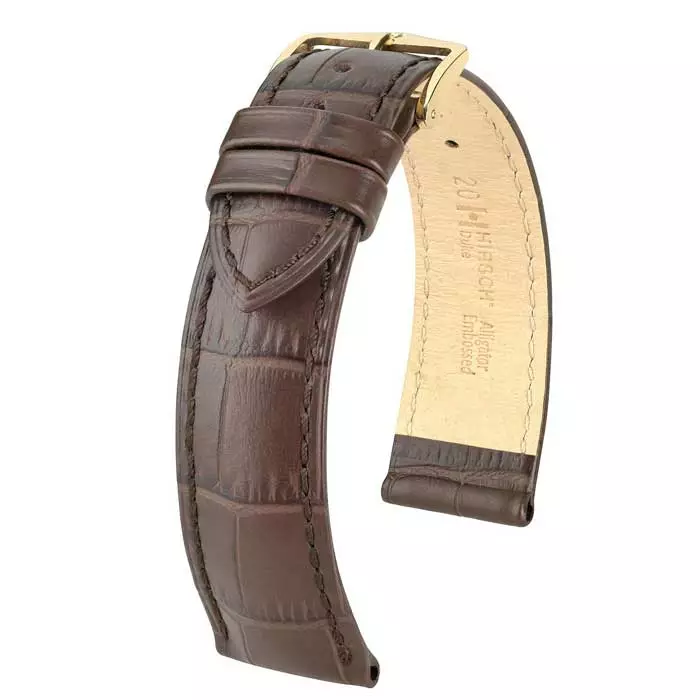 Hirsch Duke Nahkaranneke Ruskea L NQ - Kellon rannekkeet - 01028010NQ-2-22 - 2
