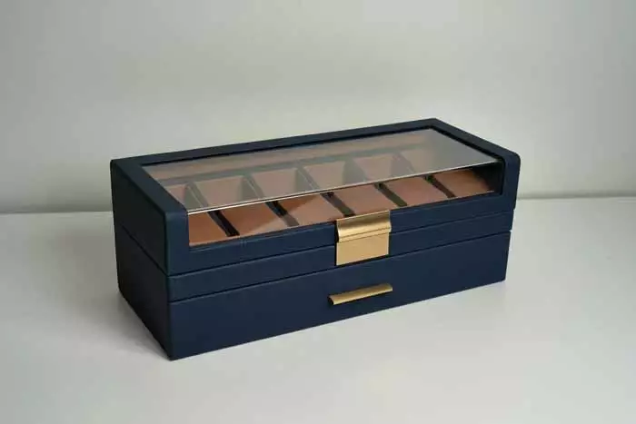 Kellolaatikko 6 Kellolle Sininen - Kellolaatikot ja kelloboksit - KEL-02 - 1