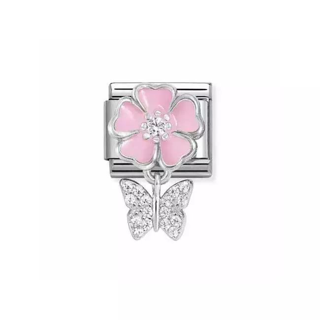 Nomination Classic Pink Flower Butterfly - Muotikorut - 33181402 - 1