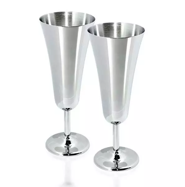 Teräksiset samppanjapikarit 2 kpl - Taskumatit, tuopit ja lasit - 708-032-2 - 1