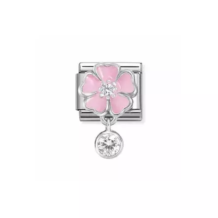 Nomination Classic Pink Flower Round - Muotikorut - 33181403 - 1