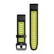 Garmin QuickFit 20 mm silikoniranneke musta/limenvihreä 010-13279-03 - Garmin rannekkeet - 010-13279-03 - 2