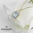 Kohinoor timanttiriipus akvamariini keltakulta - Timanttikorut - 983A-603-13B3 - 1
