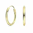 Kullatut korvarenkaat 2,0 mm monia kokoja - Hopeakorut - HME443 - 1