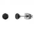 Titaanikorvakorut musta zirkonia 4 mm - Muotikorut - HME923 - 1