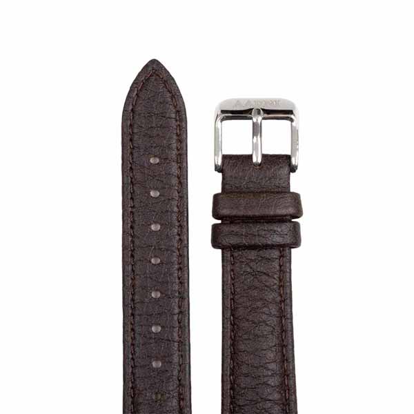 Aarni Hirvennahkainen ranneke 16 mm tummanruskea - Kellon rannekkeet - 6430066270743 - 1