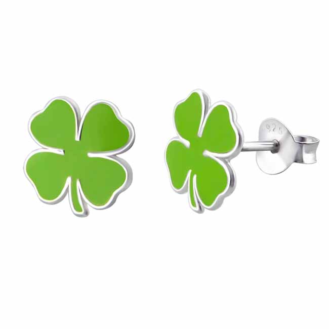 Hopeakorvakorut neliapila vaaleanvihreä - Hopeakorut - HME053 - 1