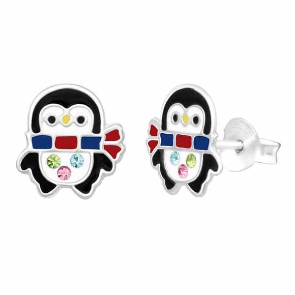 Hopeakorvakorut pingviini kaulahuivilla - Hopeakorut - HME513 - 1