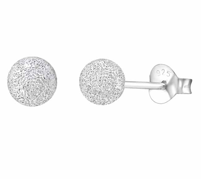 Hopeakorvakorut säihkyvät pallot 5 mm - Hopeakorut - HME013 - 1