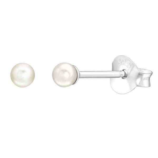 Hopeiset helmikorvakorut 3 mm - Hopeakorut - HME263 - 1