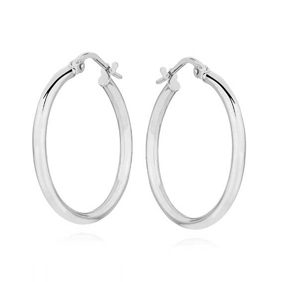 Hopeiset korvarenkaat saranakiinnitys 2,0 mm useita kokoja - Hopeakorut - HME893 - 1