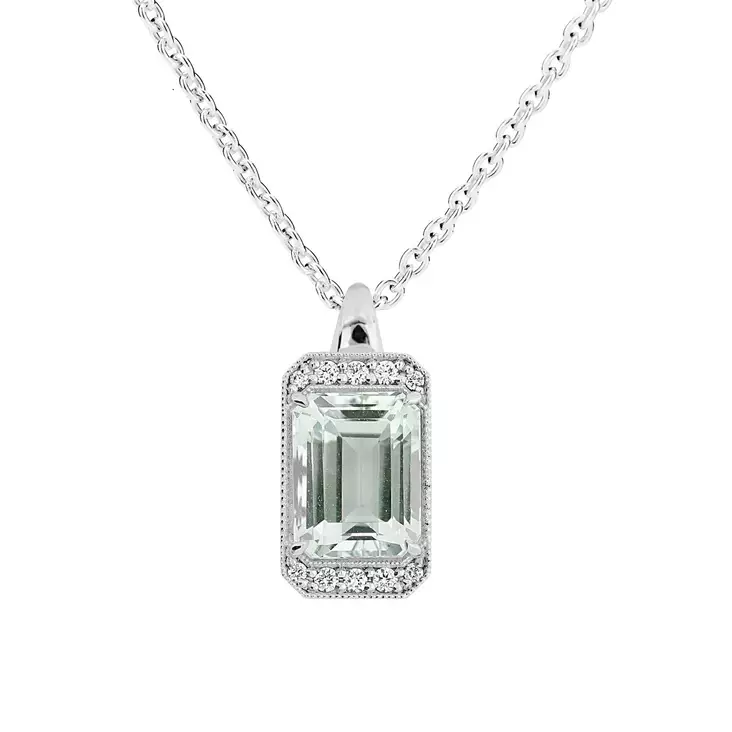 Kohinoor Charleston timanttiriipus vihreä ametisti - Timanttikorut - 983A-611V-08B3 - 1