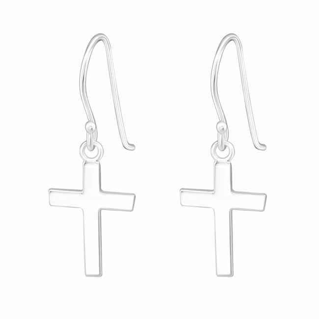 Koukkukorvakorut ristit - Hopeakorut - HME543 - 1