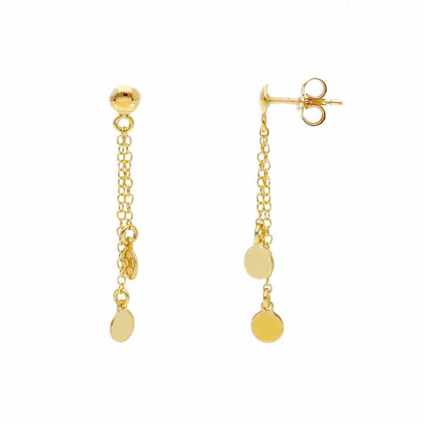 Kultaiset roikkuvat korvakorut - Kultakorut - HME723 - 1