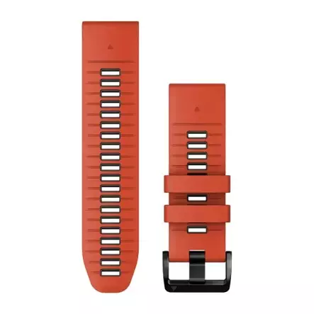 Garmin QuickFit 26mm silikoniranneke tulenpunainen/grafiitinharmaa 010-13281-04 - Garmin rannekkeet - 010-13281-04 - 1