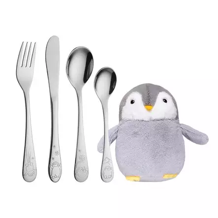 Lasten aterimet pehmolelulla pingviini - Muut kastelahjat - 93002527014 - 1