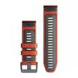 Garmin QuickFit 26mm silikoniranneke tulenpunainen/grafiitinharmaa 010-13281-04 - Garmin rannekkeet - 010-13281-04 - 2