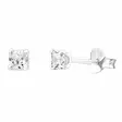 Hopeakorvakorut neliö zirkoni 3 mm - Hopeakorut - HME114 - 1