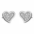 Hopeakorvakorut sydän zirkoneilla - Hopeakorut - HME374 - 1