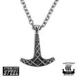 Northern Viking Jewelry Ukonvasara + 6 mm Ankkuriketju NVJRS094 - Teräskorut - NVJRS094 - 1