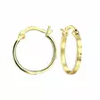 Hopeiset kullatut korvarenkaat viistehiottu 1,5 x 16 mm - Hopeakorut - HME1114 - 1