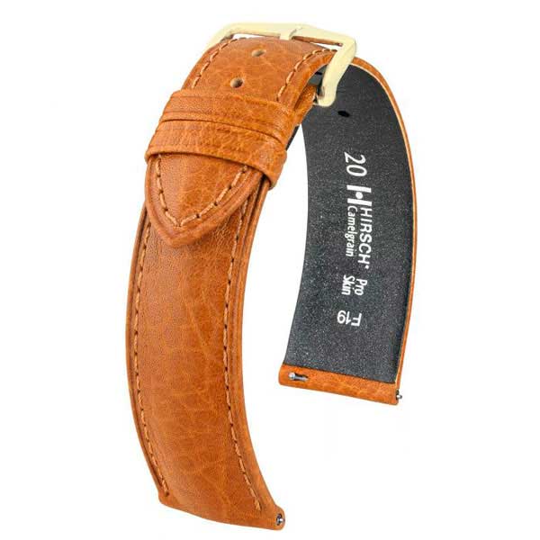 Hirsch Camelgrain Nahkaranneke Ruskea L - Kellon rannekkeet - 01009010-1-14 - 1
