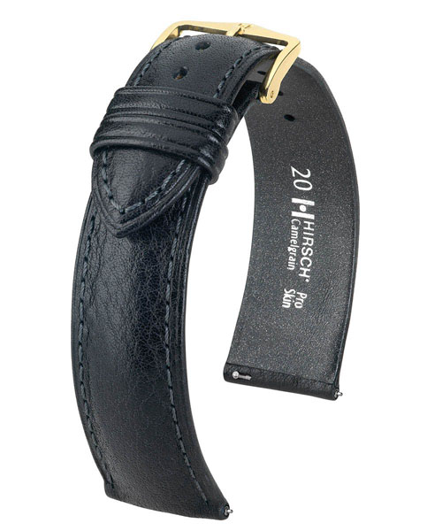 Hirsch Camelgrain nahkaranneke musta L - Kellon rannekkeet - 01009050-1-14 - 1