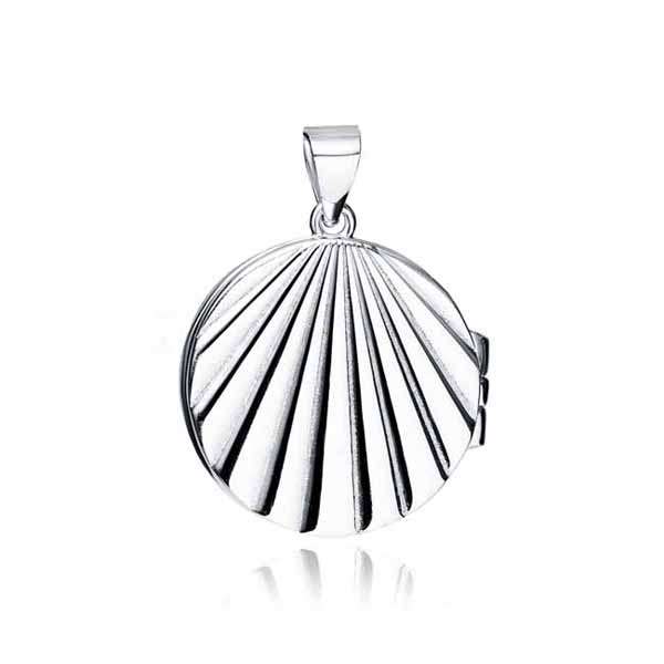 Hopeamedaljonki simpukankuori - Hopeakorut - HMN094 - 1