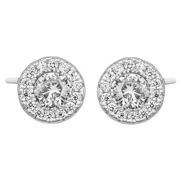 Hopeiset halo-korvakorut - Hopeakorut - HME344 - 1