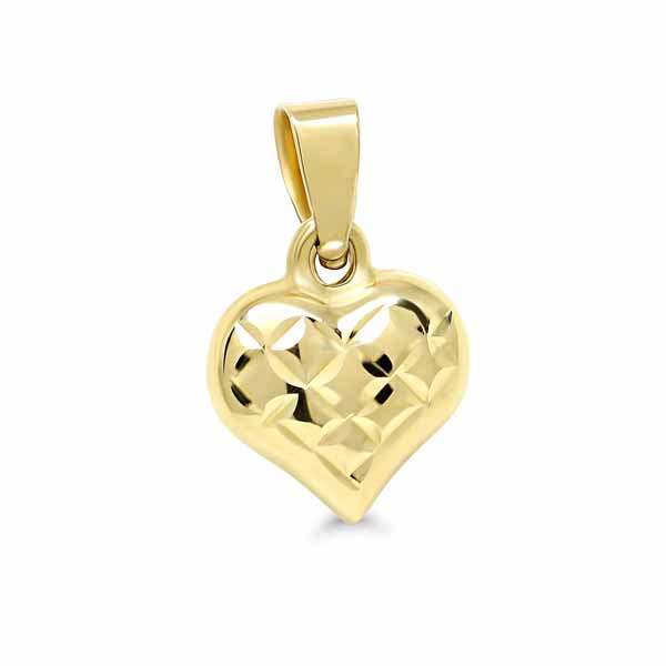Kultainen sydänriipus timanttileikkaus P-0043-4 - Kultakorut - P-0043-4 - 1