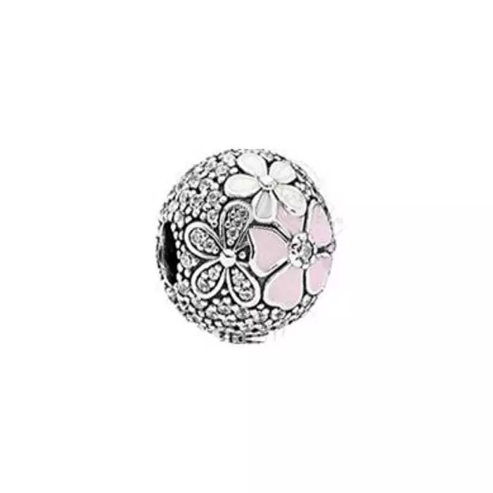 Charmiella hopeinen klipsihela kukat ja zirkoniat - Hopeakorut - PA-014 - 1