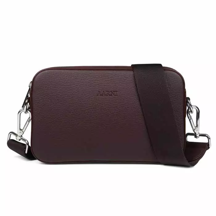 Aarni olkalaukku Anniversary Edition Burgundy/hopea - Laukut - 6430066272884 - 1