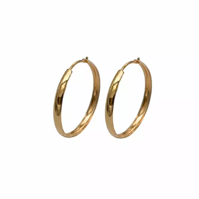 Kultaiset rengaskorvakorut 20 mm - Kultakorut - HMAU-044 - 1