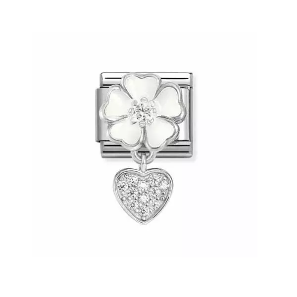 Nomination Classic White Flower Heart - Muotikorut - 33181404 - 1