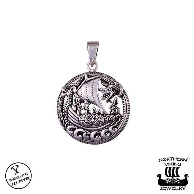 Northern Viking Jewelry Viking Longship riipus NVJ-H-RS074 - Hopeakorut - NVJ-H-RS074 - 1