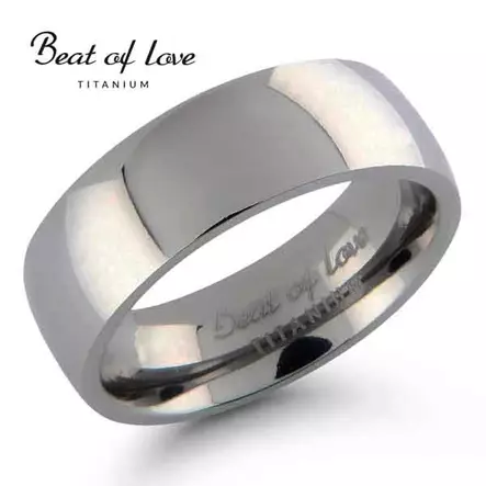 Beat of Love titaanisormus puolipyöreä 7 mm - Titaanisormukset - TI-115-7mm-155 - 1