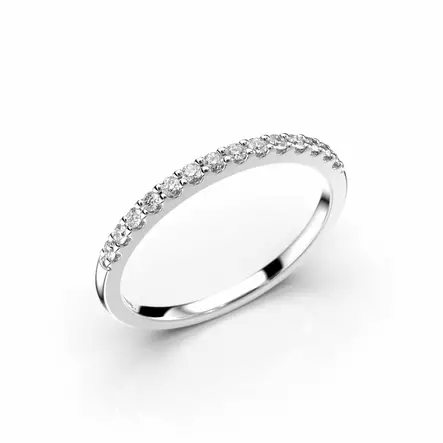 Festive Jessica timanttisormus 0,12 ct valkokulta - Rivitimanttisormukset - 14-575-012-VK-165 - 1