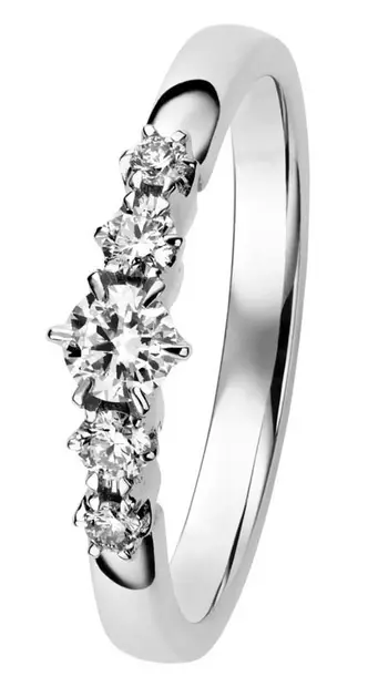 Kohinoor Leonora timanttisormus 034-248V-23 - Sivukivisormukset - 034-248V-23-155 - 1