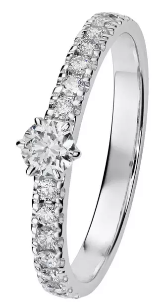 Kohinoor Leonora timanttisormus 034-248V-48 - Sivukivisormukset - 034-248V-48-155 - 1