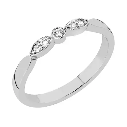 Sandberg Suvituuli Timanttisormus 0,05 ct M-103w - Rivitimanttisormukset - M-103w-005-14-150 - 1