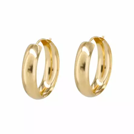 Kultaiset korvarenkaat 4 x 15 mm - Kultakorut - HMAU-035 - 1