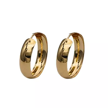 Kultakorvarenkaat 5 x 20 mm puolipyöreä - Kultakorut - HMAU-045 - 1