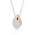 Beat of Love Pisara Rose Gold Zirkonia Riipus BOL-N2656ZRG/40-45cm - Hopeakorut - BOL-N2656ZRG-40-45 - 1