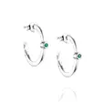 EFVA ATTLING Micro Blink Green Emerald Korvakorut 12-100-01895 - Hopeakorut - 12-100-01895 - 1