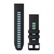 Garmin QuickFit 26mm silikoniranneke musta/pilvensininen 010-13281-05 - Garmin rannekkeet - 010-13281-05 - 1