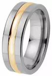 Kohinoor Duetto titaani kihlasormus 6 mm 006-062 - Titaanisormukset - 006-062-155 - 1