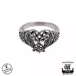 Northern Viking Jewelry Heart Wolf sormus NVJ-H-SO018 - Hopeasormukset - NVJ-H-SO018-165 - 1