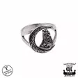 Northern Viking Jewelry Moon Wolf sormus NVJ-H-SO019 - Hopeasormukset - NVJ-H-SO019-165 - 1